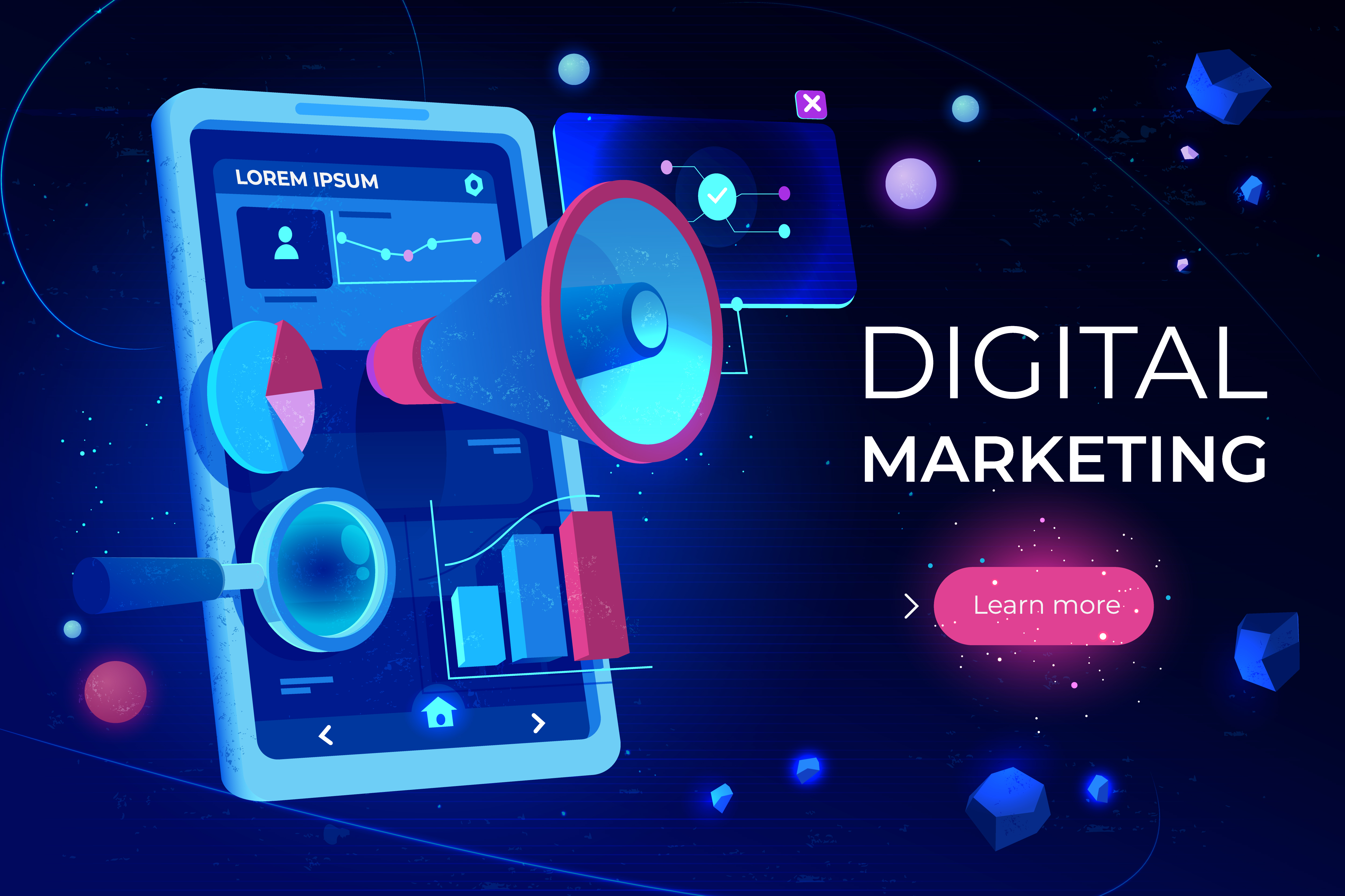 Digital marketing analytics dashboard