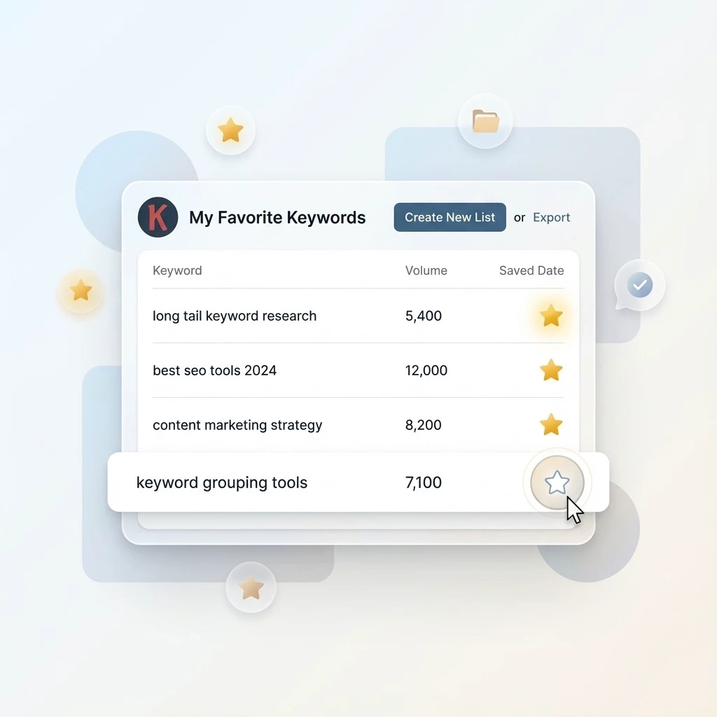 Keyword research and planning dashboard