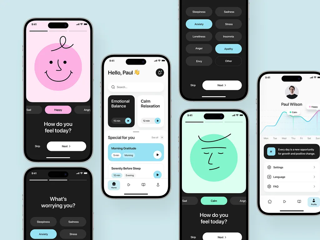 Full UI design screens