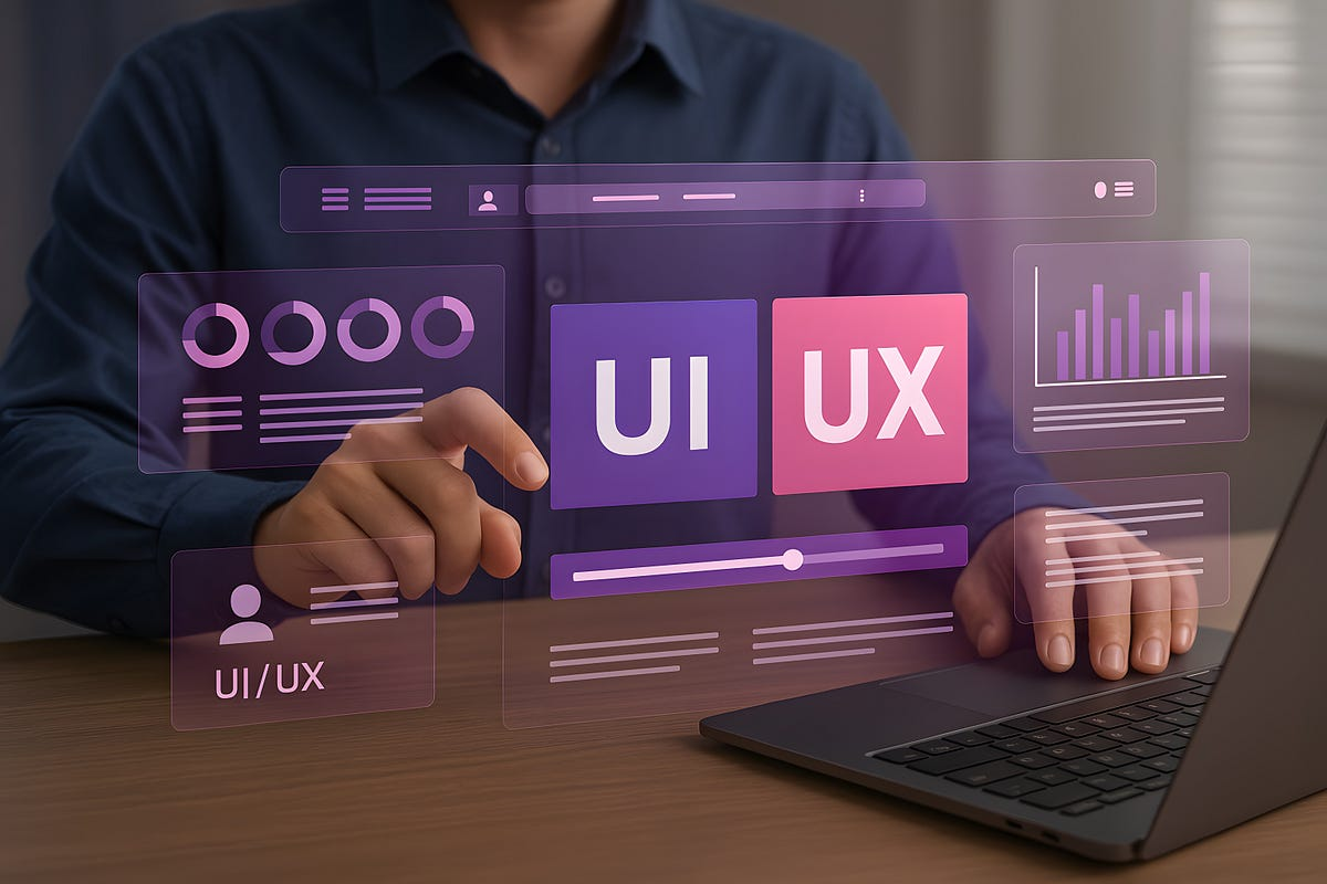 UI and UX design interface