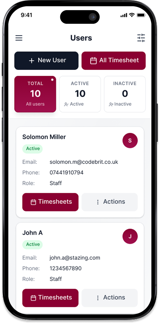 LiftOut users screen