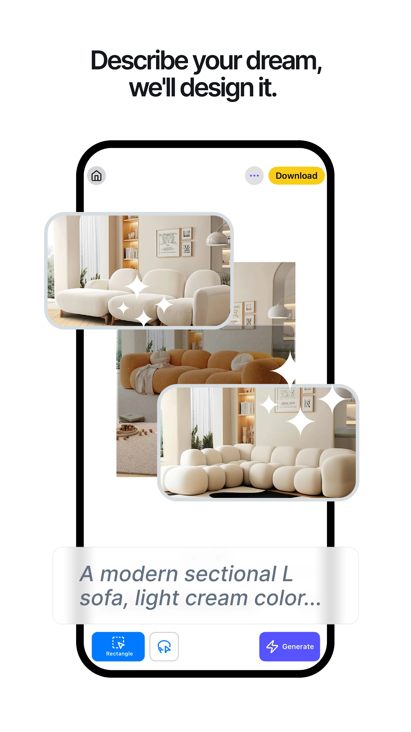 Renovate AI app screen