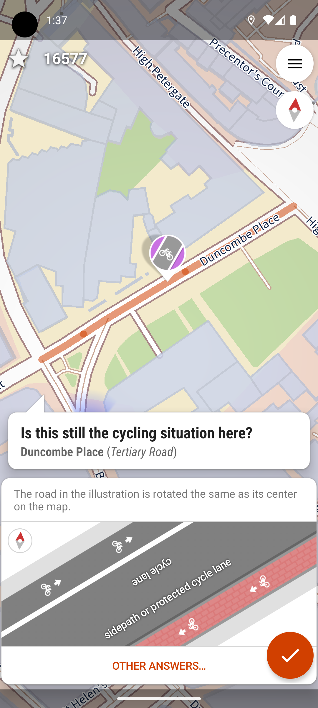StreetComplete app screen