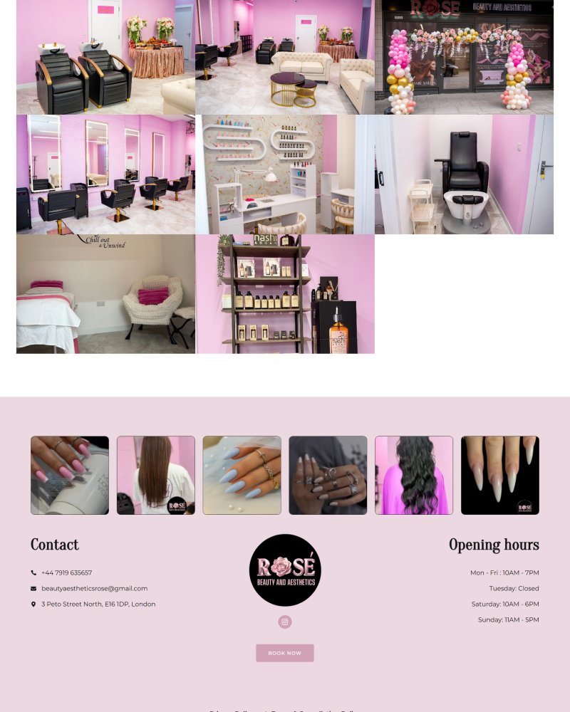Rose Beauty Services Page
