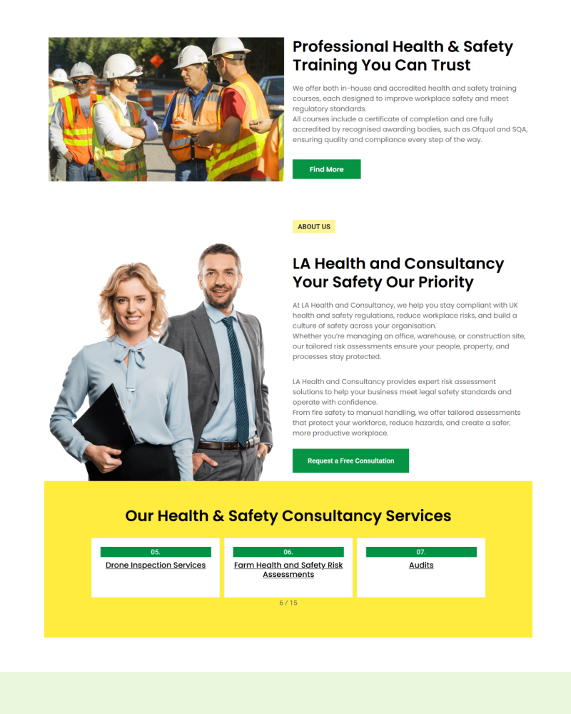 LAHSC Services Page Design