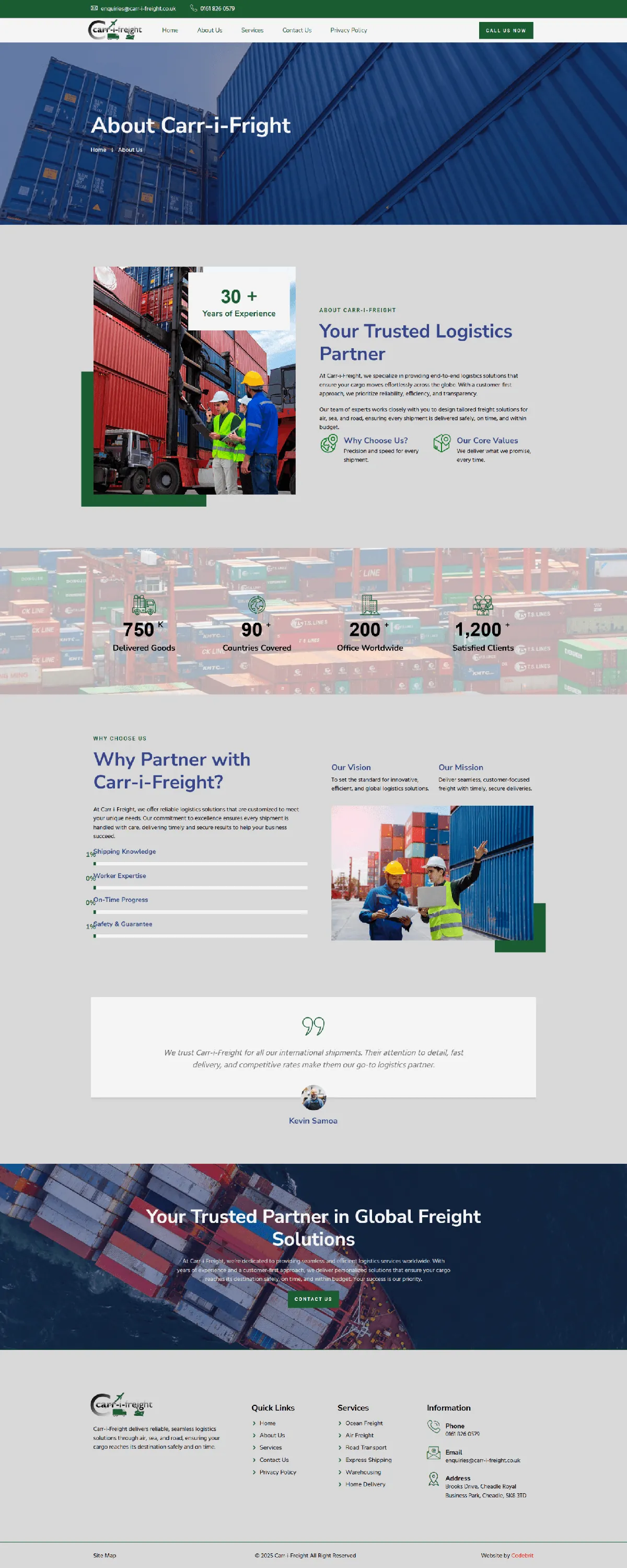 Carr-i-Freight services page