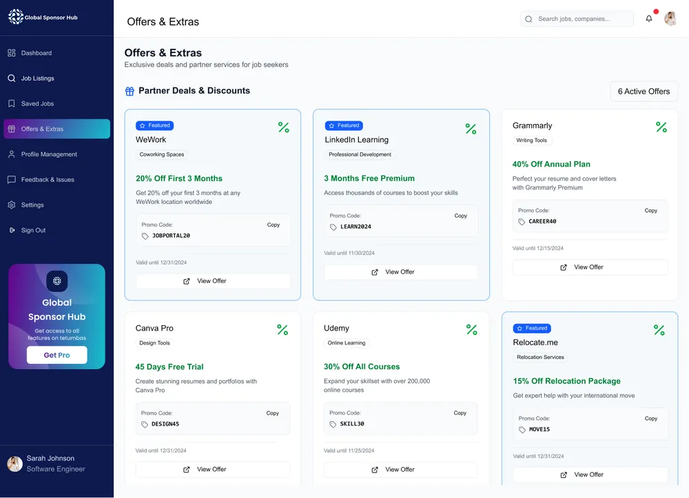 Global Sponsor Hub offers screen